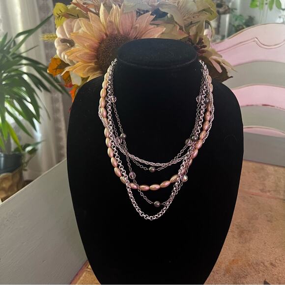 Sabika Multi Chain Layered Beaded Necklace - Picture 4 of 10